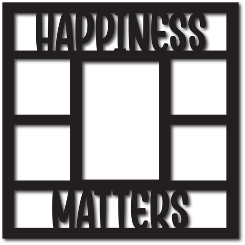 Happiness Matters - 5 Frames - Scrapbook Overlay - Digital Cut File - SVG - INSTANT DOWNLOAD