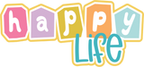 Happy Life - Scrapbook Page Layered Overlay Kit