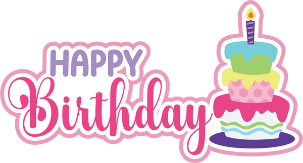 Happy Birthday - Scrapbook Page Title Sticker