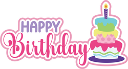 Happy Birthday - Scrapbook Page Title Die Cut