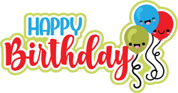 Happy Birthday - Scrapbook Page Title Sticker