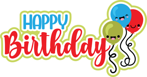 Happy Birthday - Scrapbook Page Title Die Cut