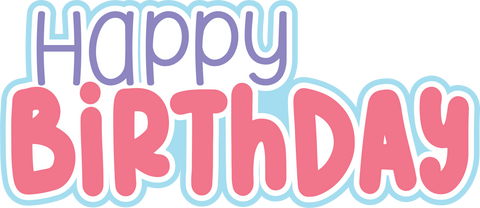 Happy Birthday - Scrapbook Page Title Sticker