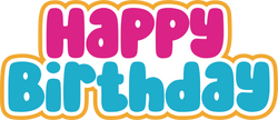 Happy Birthday - Scrapbook Page Title Die Cut