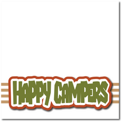 Happy Camper  - Printed Premade Scrapbook Page 12x12 Layout