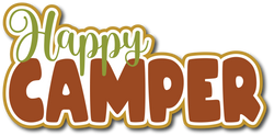 Happy Camper - Scrapbook Page Title Sticker