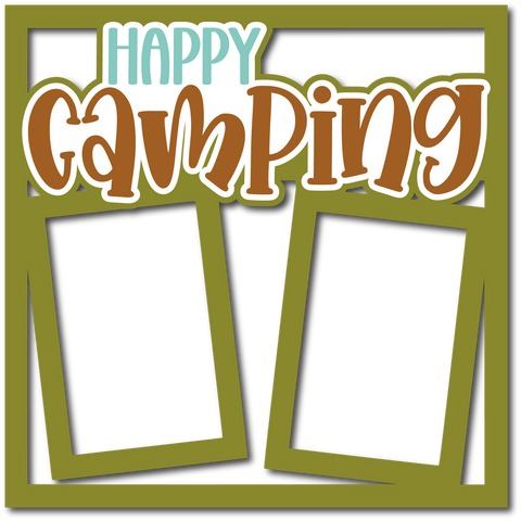 Happy Camper - Layered Overlay - Digital Cut File - SVG - INSTANT DOWNLOAD