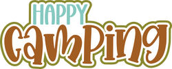 Happy Camping - Scrapbook Page Title Sticker