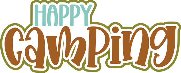 Happy Camping - Scrapbook Page Title Sticker