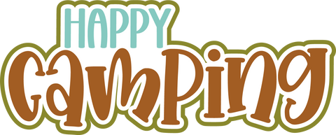 Happy Camping - Scrapbook Page Title Sticker