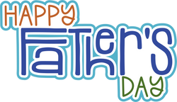 Happy Father's Day - Scrapbook Page Title Sticker