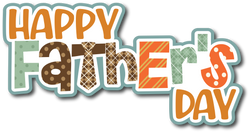 Happy Father's Day - Scrapbook Page Title Sticker