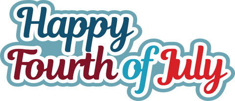 Happy Fourth of July - Scrapbook Page Title Die Cut