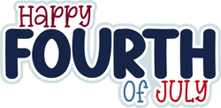 Happy Fourth of July - Scrapbook Page Title Sticker