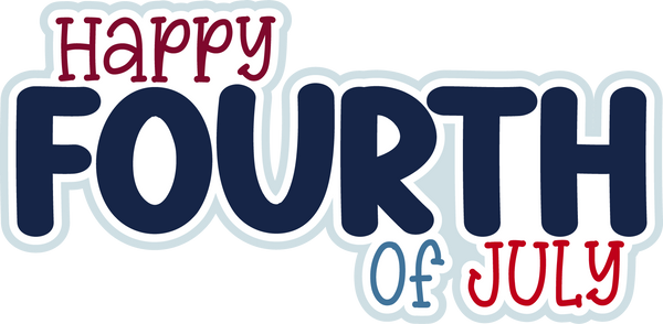 Happy Fourth of July - Scrapbook Page Title Sticker