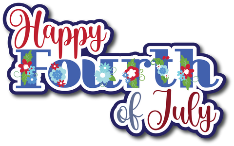 Happy Fourth of July - Scrapbook Page Title Sticker
