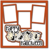 Happy Halloween - 3 Frames - Scrapbook Page Layered Overlay Kit