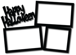 Halloween - 3 Frames - Scrapbook Overlay - Digital Cut File - SVG - INSTANT DOWNLOAD
