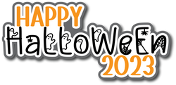 Happy Halloween 2023 - Scrapbook Page Title Sticker
