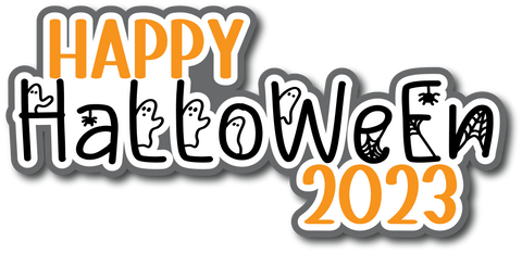 Happy Halloween 2023 - Scrapbook Page Title Sticker