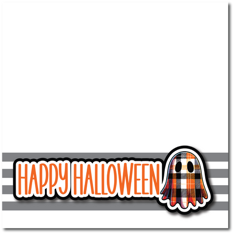 Happy Halloween - Printed Premade Scrapbook Page 12x12 Layout