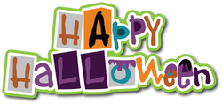 Happy Halloween - Scrapbook Page Title Die Cut