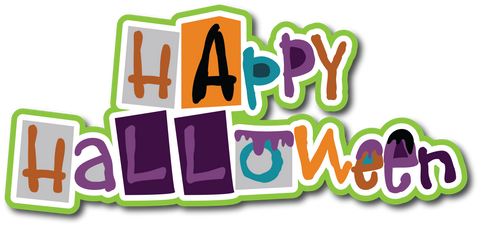 Happy Halloween - Scrapbook Page Title Die Cut