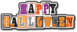 Happy Halloween - Scrapbook Page Title Die Cut