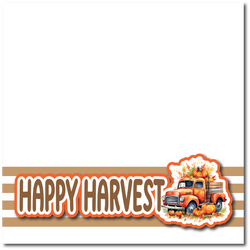 Happy Harvest - Printed Premade Scrapbook Page 12x12 Layout