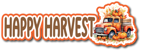 Happy Harvest - Scrapbook Page Title Sticker