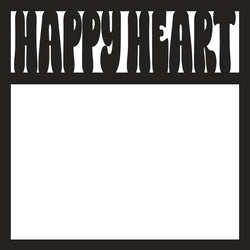 Happy Heart - Scrapbook Page Overlay Die Cut