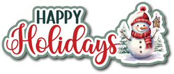 Happy Holidays - Scrapbook Page Title Sticker