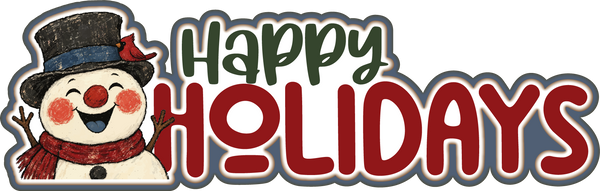 Happy Holidays - Scrapbook Page Title Sticker