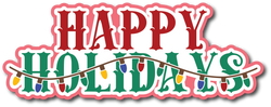 Happy Holidays - Scrapbook Page Title Sticker