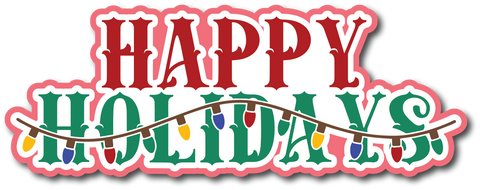 Happy Holidays - Scrapbook Page Title Sticker