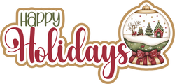 Happy Holidays - Scrapbook Page Title Sticker