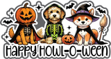 Happy Howl-O-Ween - 3 Frames - Scrapbook Page Layered Overlay Kit
