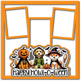 Happy Howl-O-Ween - 3 Frames - Scrapbook Page Layered Overlay Kit