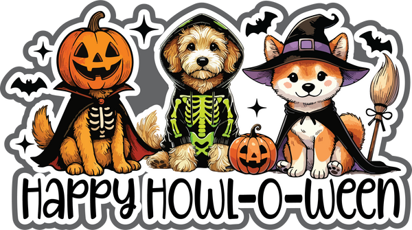 Happy Howl-o-ween - Scrapbook Page Title Sticker