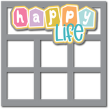 Happy Life - Scrapbook Page Layered Overlay Kit