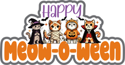 Happy Meow-O-Ween - Scrapbook Page Title Die Cut