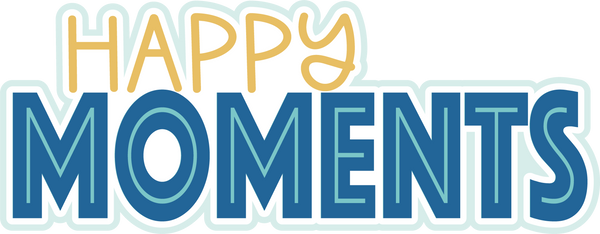 Happy Moments - Scrapbook Page Title Sticker