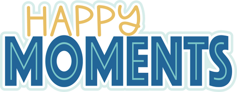 Happy Moments - Scrapbook Page Title Sticker