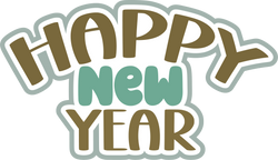 Happy New Year - Scrapbook Page Title Sticker