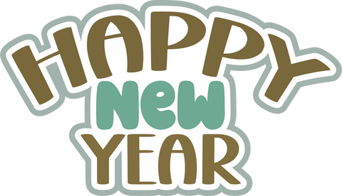 Happy New Year - Scrapbook Page Title Sticker