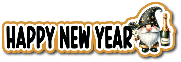 Happy New Year - Scrapbook Page Title Sticker