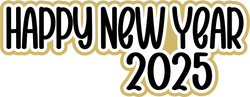 Happy New Year 2025 - Scrapbook Page Title Sticker