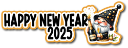 Happy New Year 2025 - Scrapbook Page Title Sticker