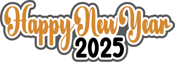 Happy New Year 2025 - Scrapbook Page Title Sticker