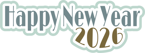 Happy New Year 2026 - Scrapbook Page Title Sticker
